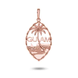14K Rose Gold Guam Seal Bamboo Pendant VINCE