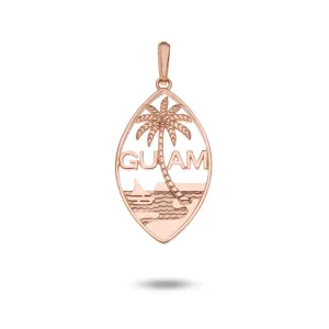 14K Rose Gold Guam Seal Plain Pendant VINCE