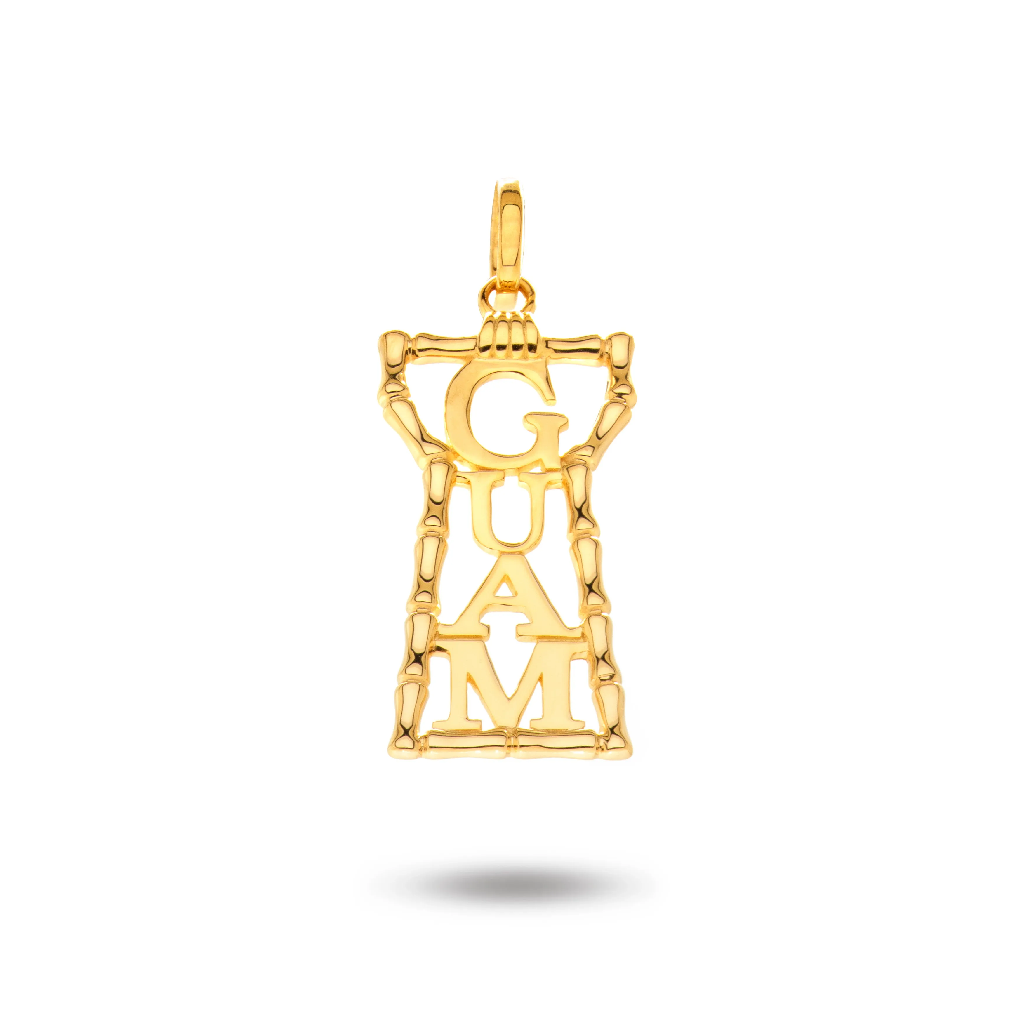 14K Yellow Gold Guam Latte Stone Pendant VINCE