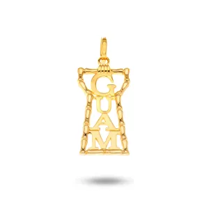 14K Yellow Gold Guam Latte Stone Pendant VINCE