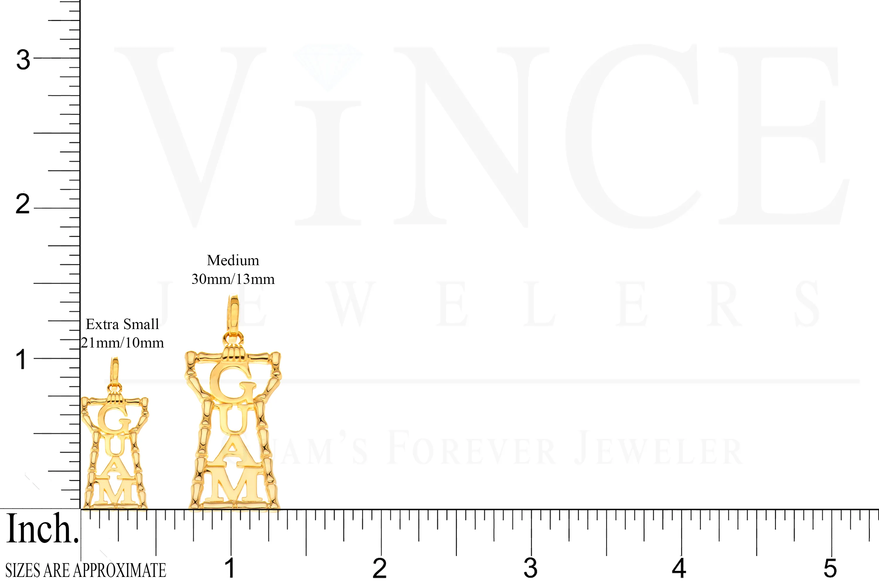 14K Yellow Gold Guam Latte Stone Pendant VINCE