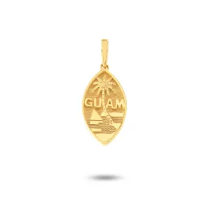14K Yellow Gold Guam Seal Solid Pendant VINCE