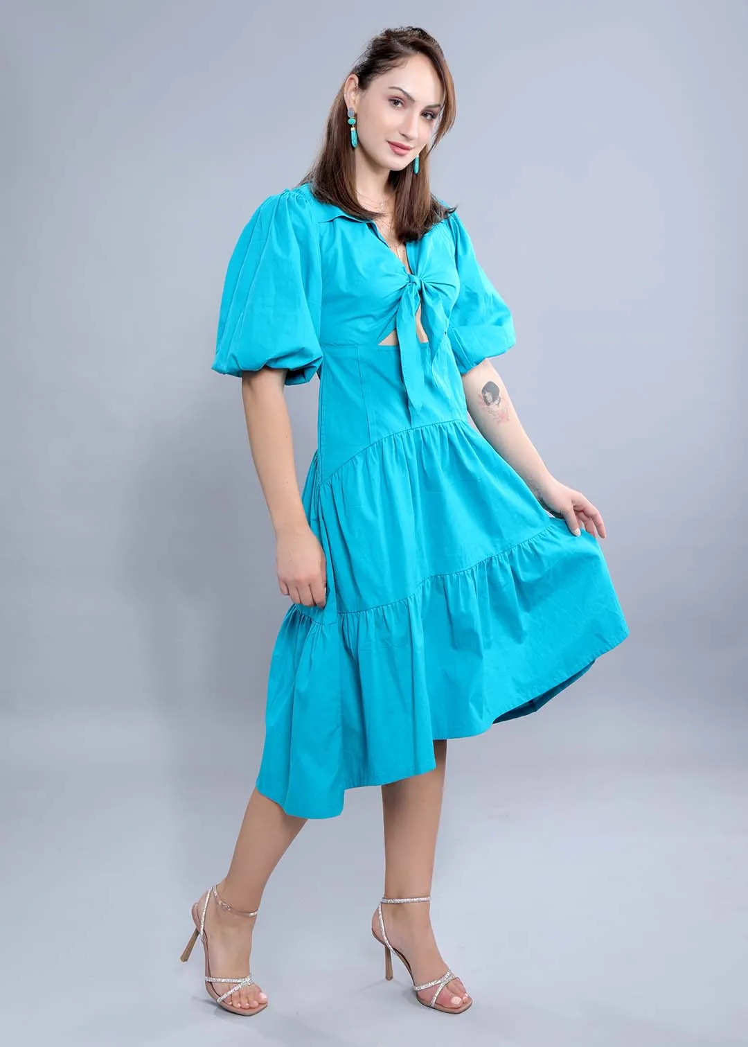 A-Line Blue Dress French Theory
