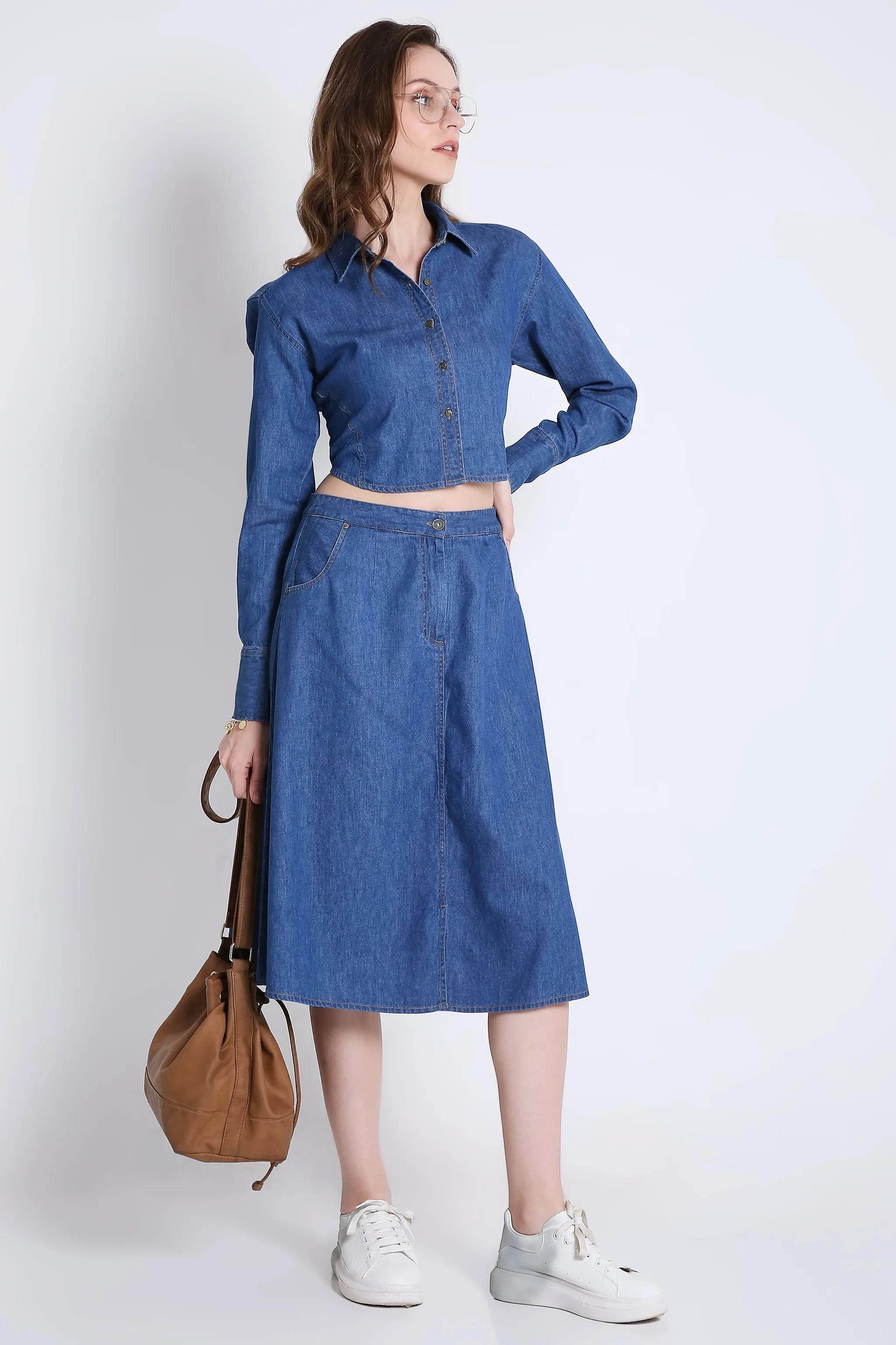 A Line Denim Skirt French Theory
