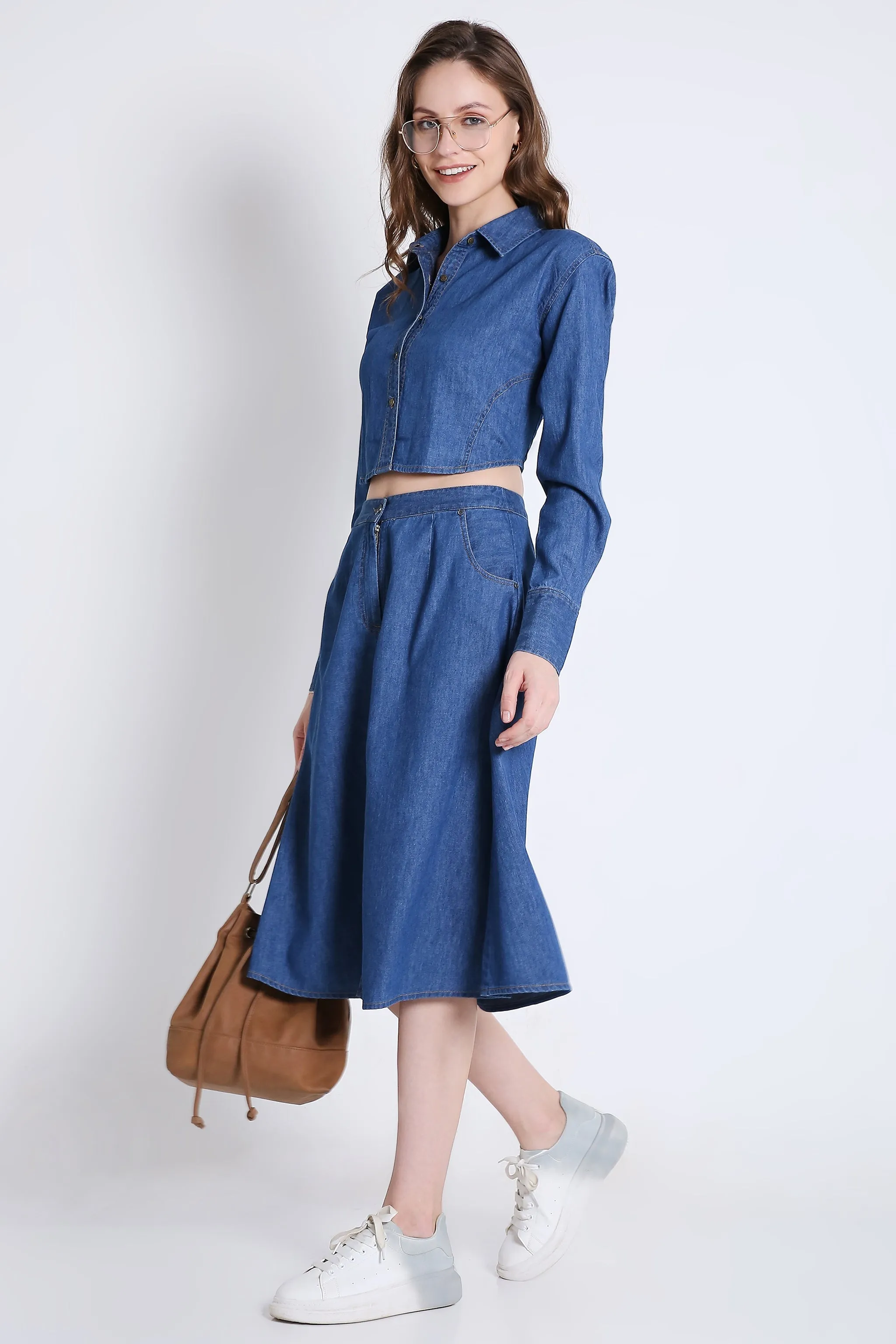 A Line Denim Skirt French Theory