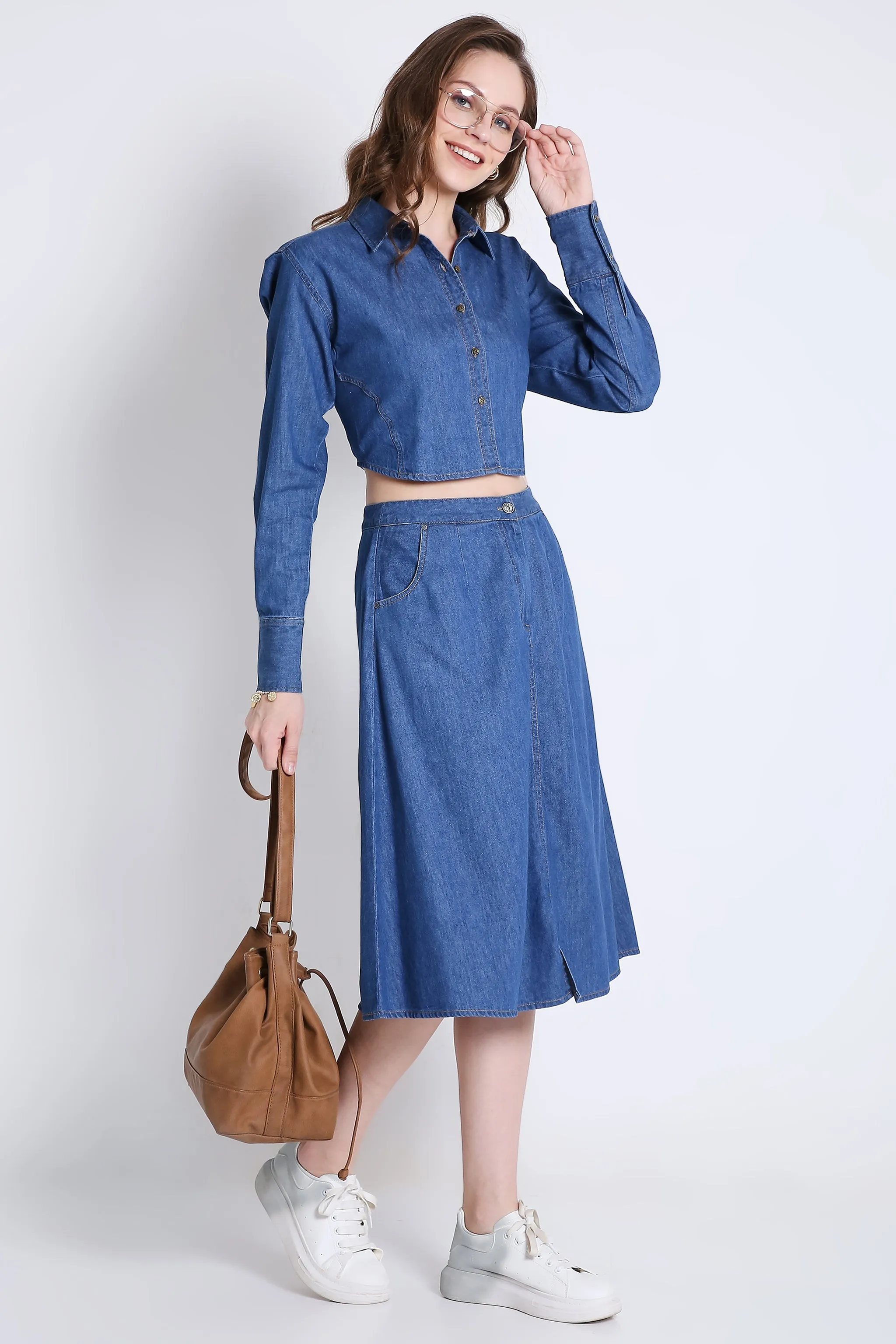 A Line Denim Skirt French Theory