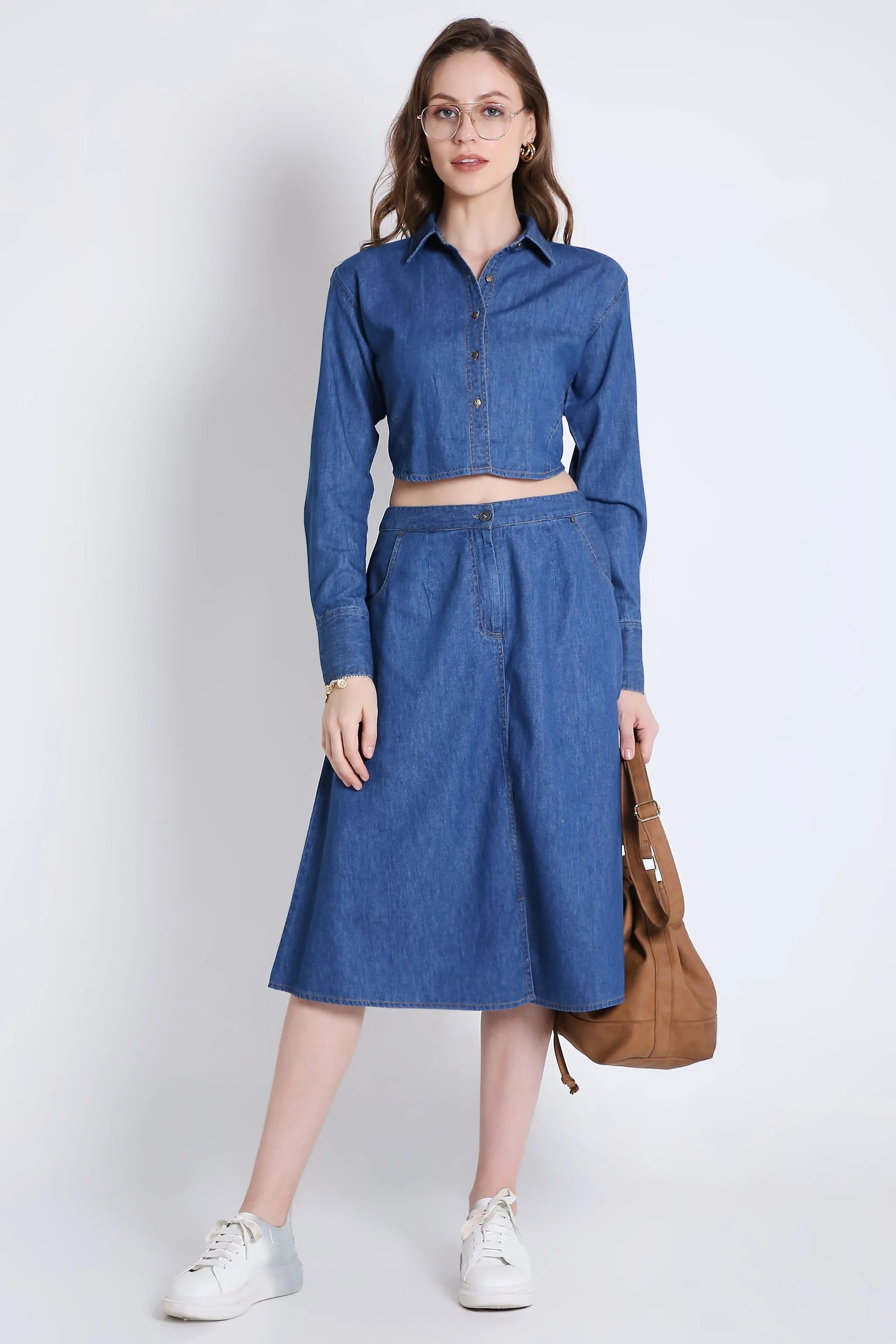 A Line Denim Skirt French Theory