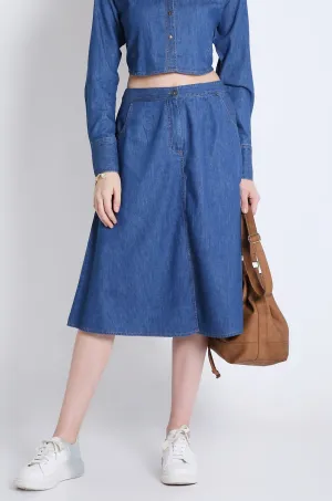 A Line Denim Skirt French Theory