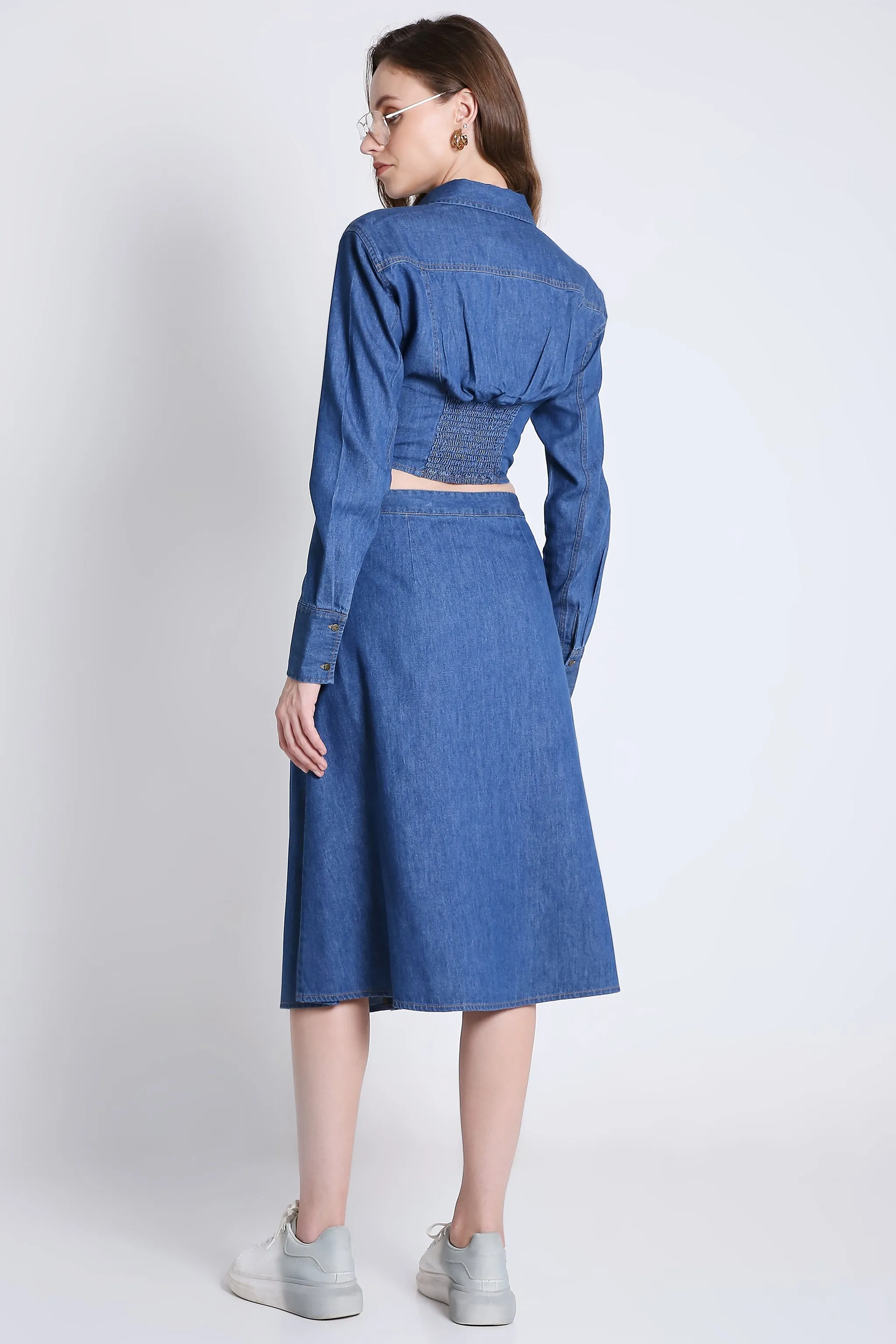 A Line Denim Skirt French Theory