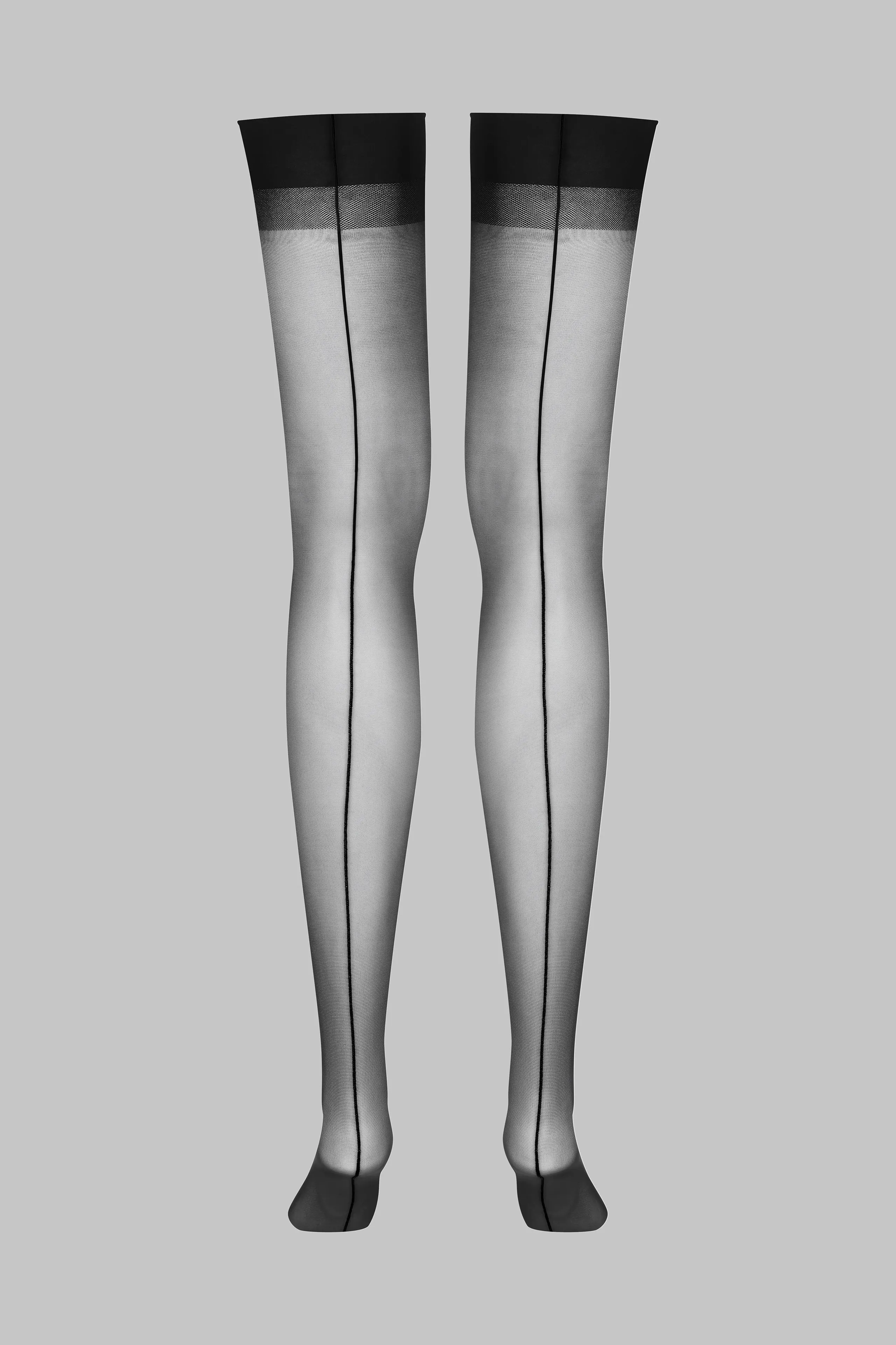 Back seamed garter stockings - 20D - Les Coquetteries Maison Close