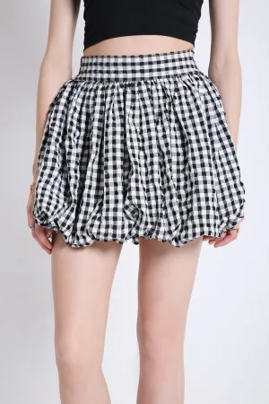 Balloon Checks Mini Skirt French Theory