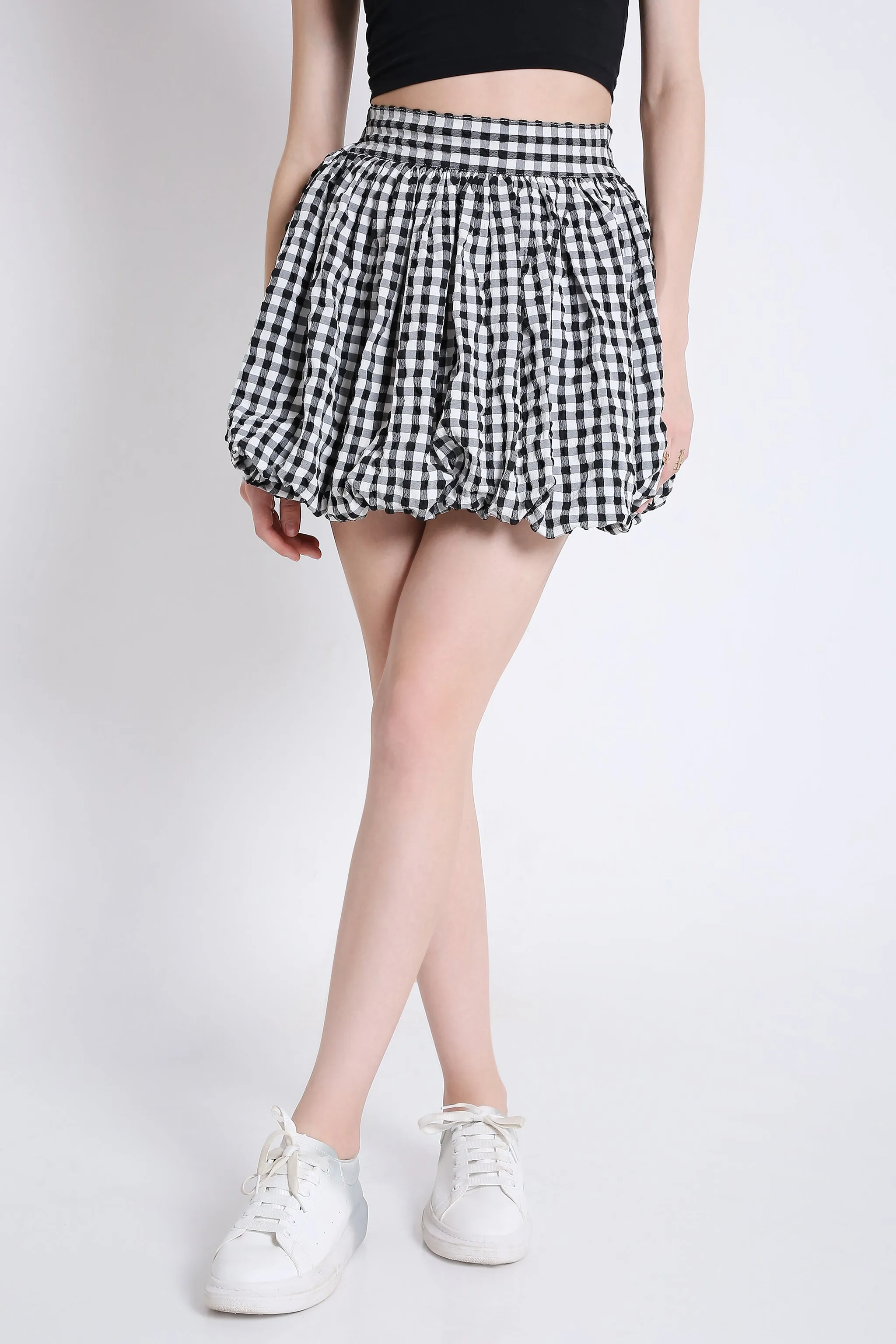 Balloon Checks Mini Skirt French Theory