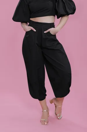 Balloon Style Relaxed fit black pants French Theory