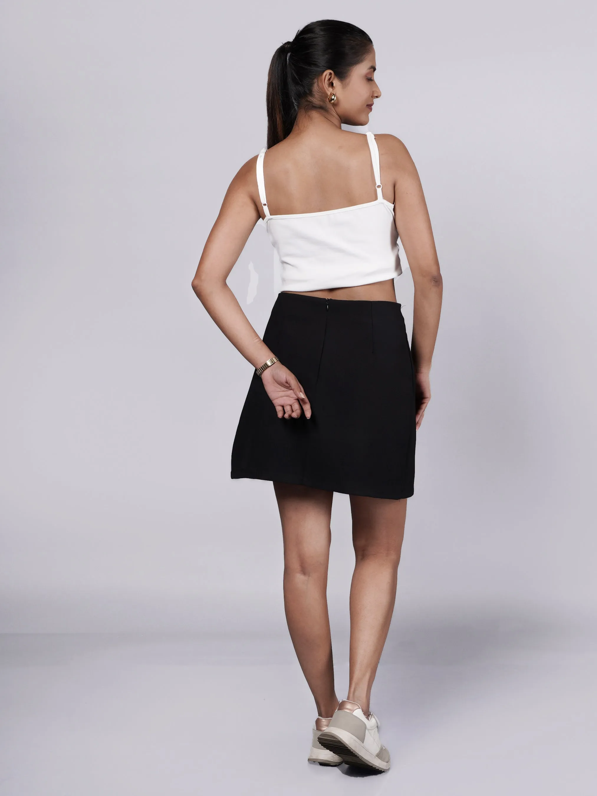 Black Pleated Mini Skirt French Theory