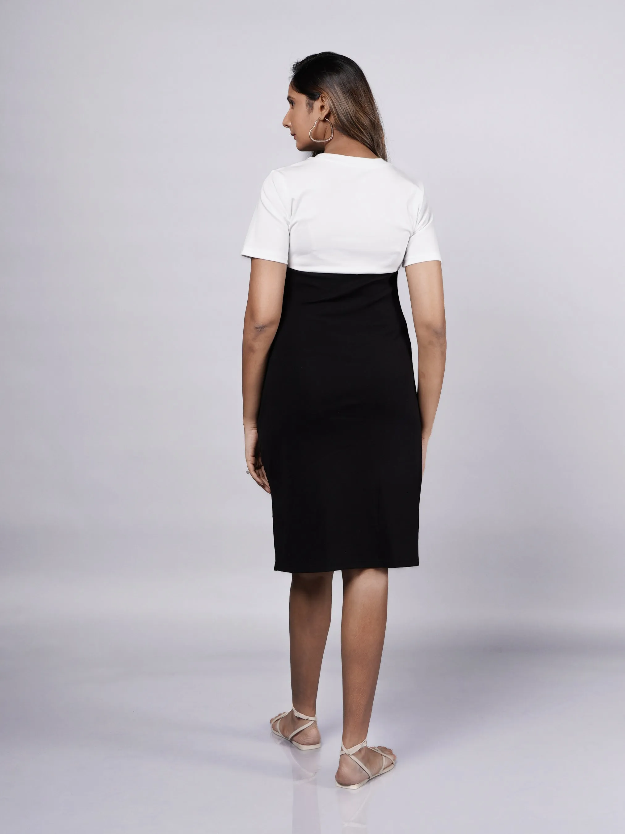 Black Slip Dress With White T-shirt French Theory