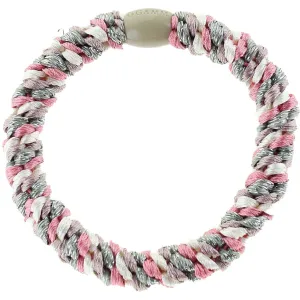 Bow's by Str Braided Hair Elastic - Multi Grey/White/Rose Glitter 6-pack