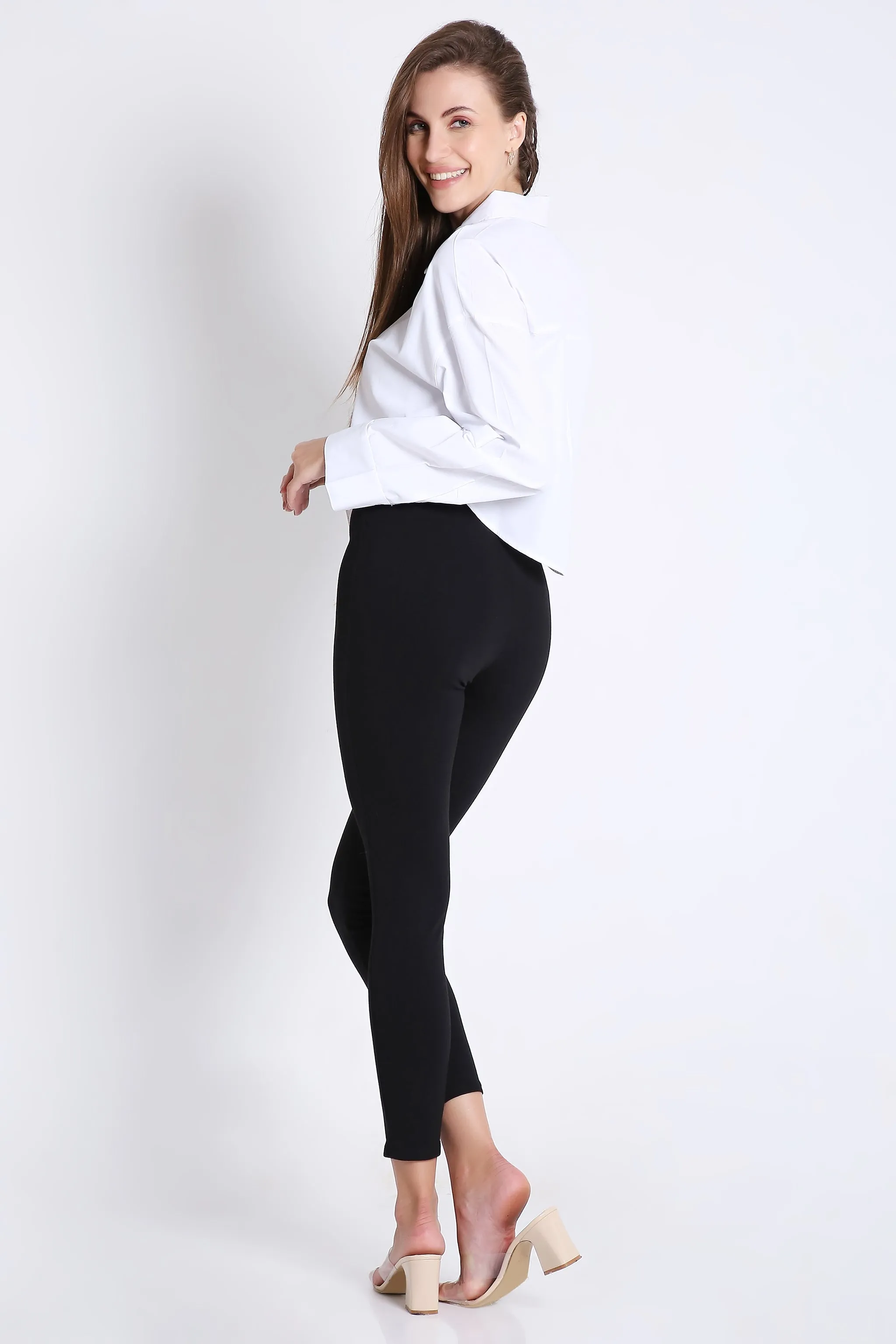 Boxy Fit White Crop Shirt French Theory