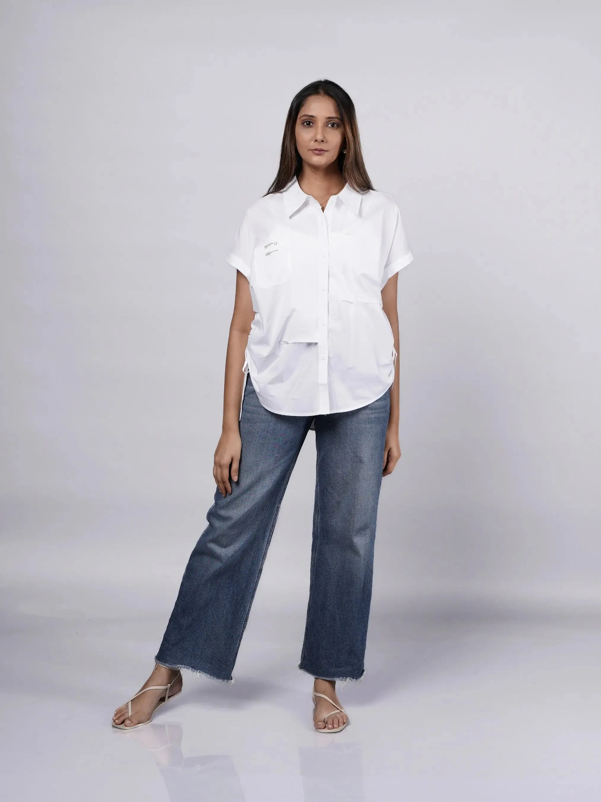Boxy Fit White Shirt French Theory