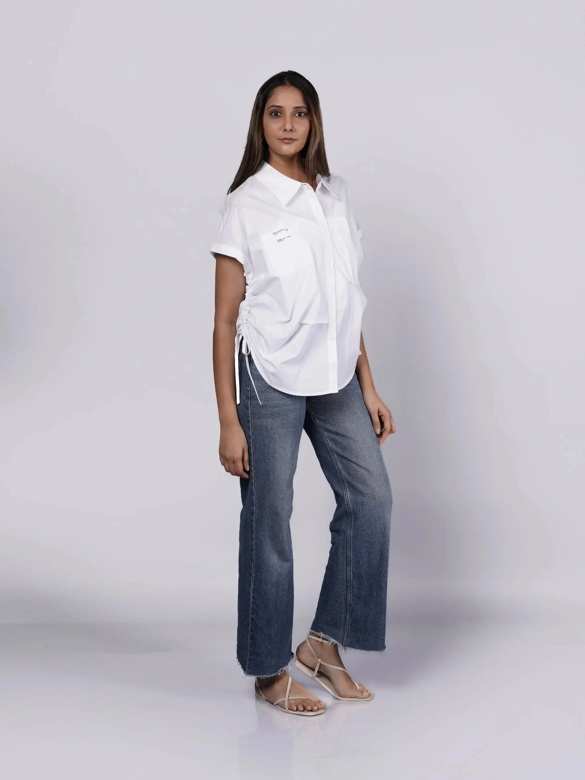 Boxy Fit White Shirt French Theory