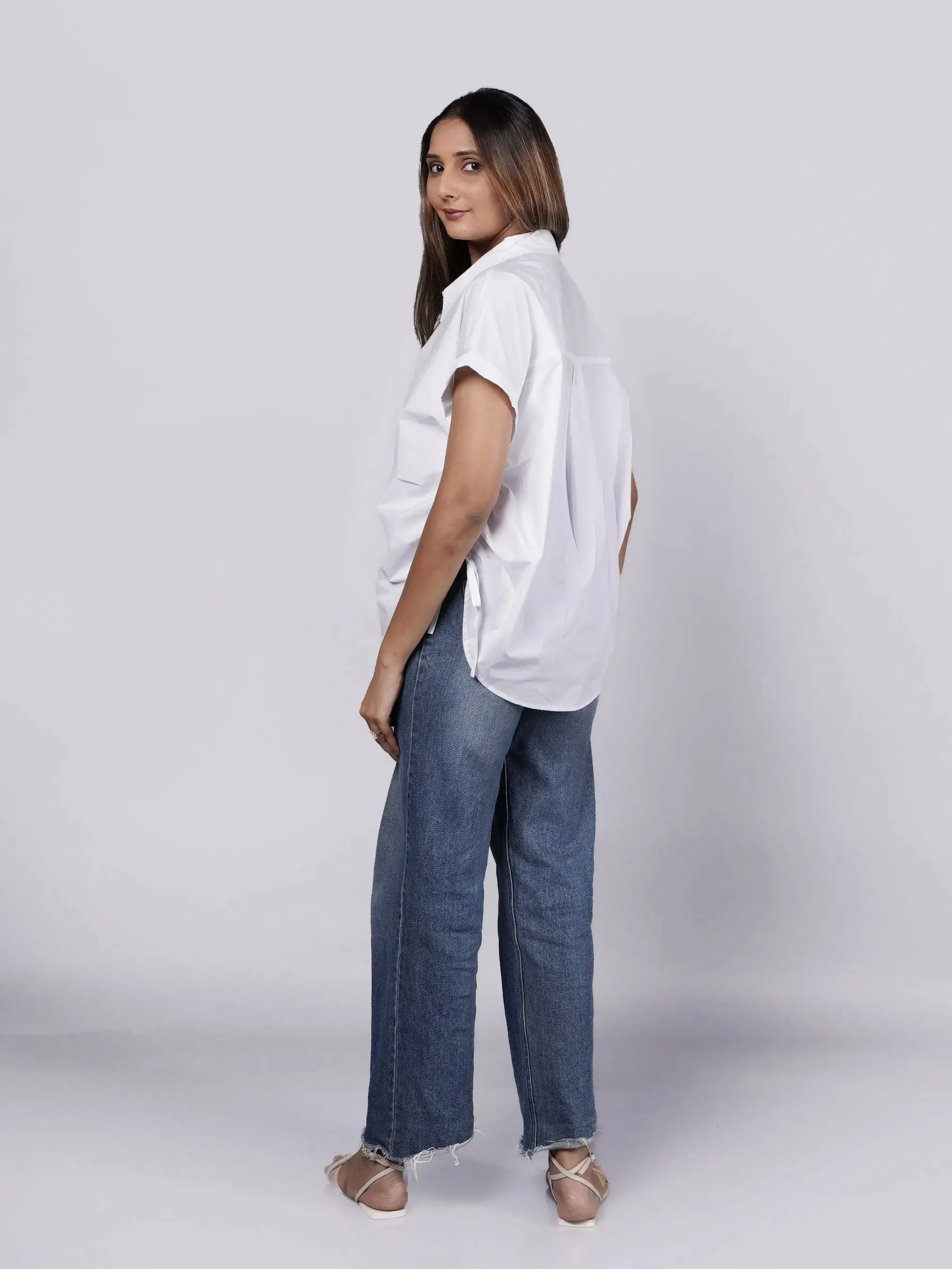 Boxy Fit White Shirt French Theory