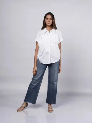 Boxy Fit White Shirt French Theory