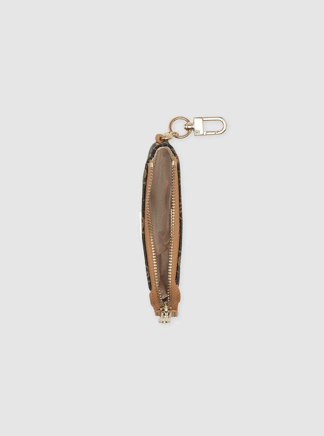 Brown Logo Purse Keyring Guess