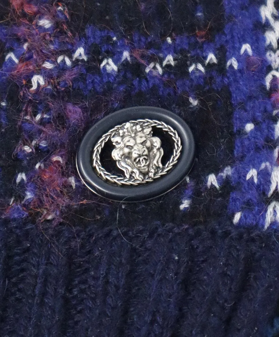 Chanel Multicolor Plaid Wool & Cashmere Shawl