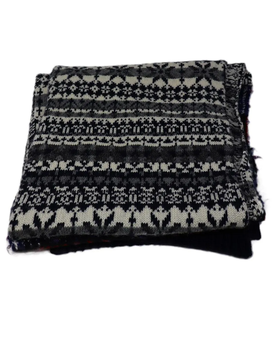 Chanel Multicolor Plaid Wool & Cashmere Shawl