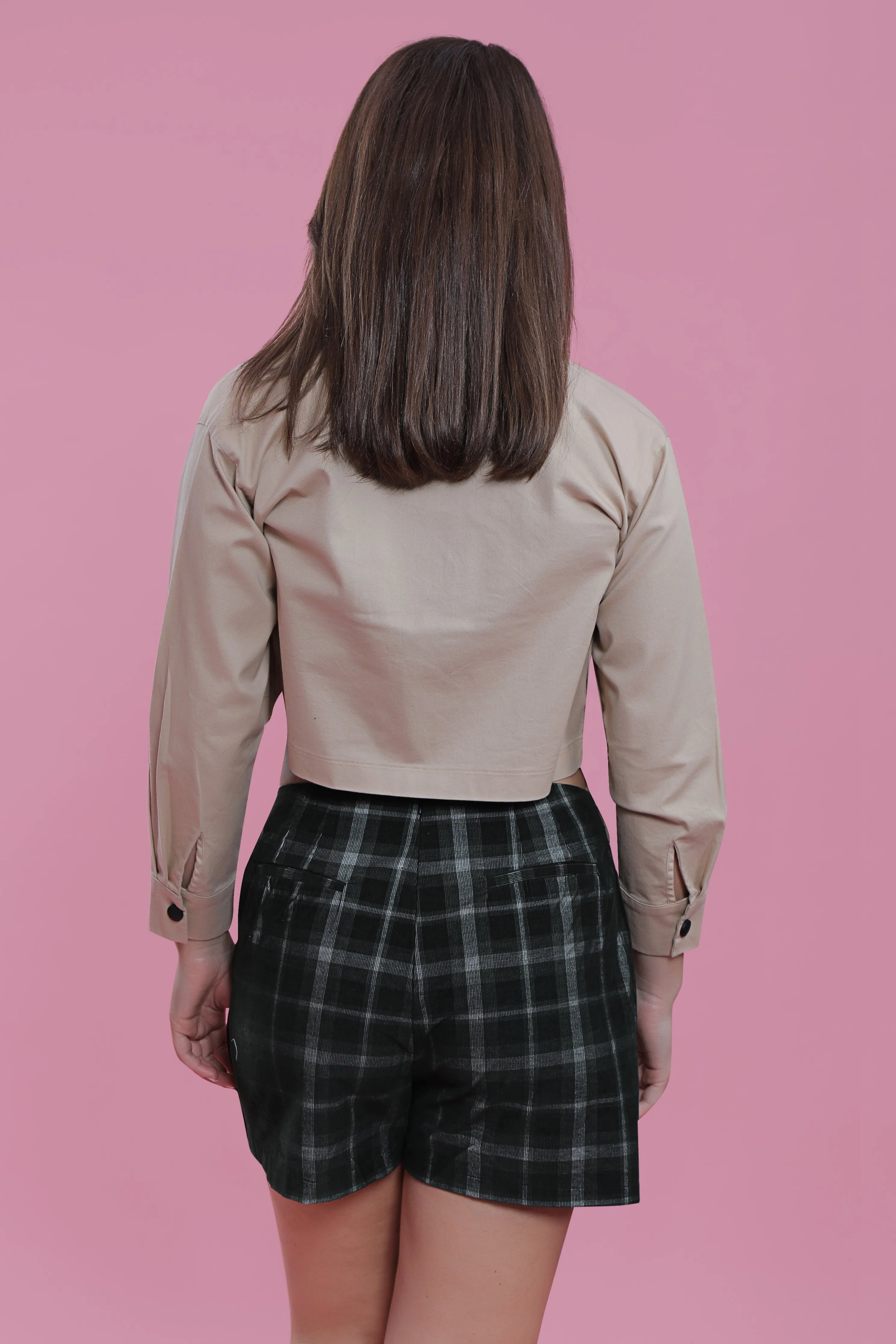 Checkered Wrap Skirt French Theory