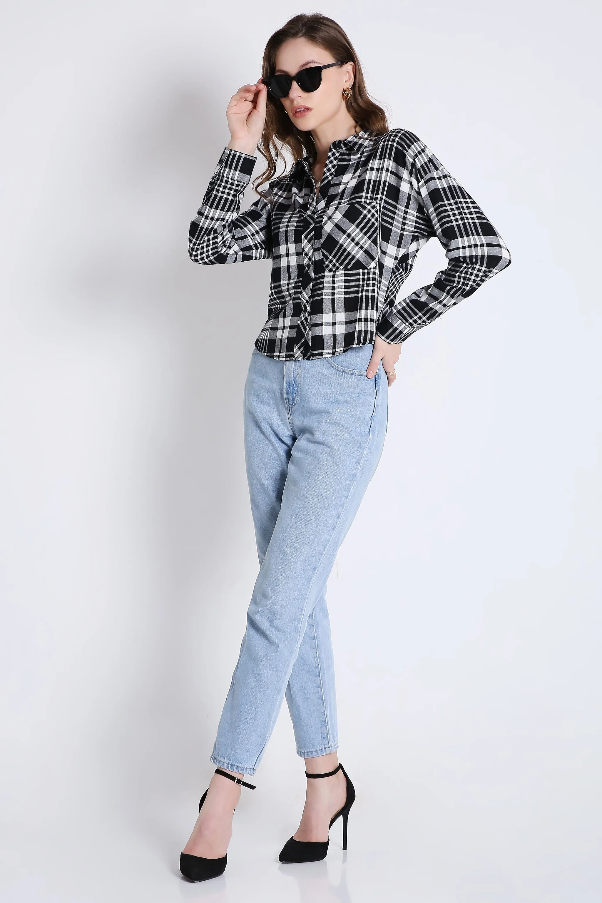 Checks Red Crop Shirt French Theory