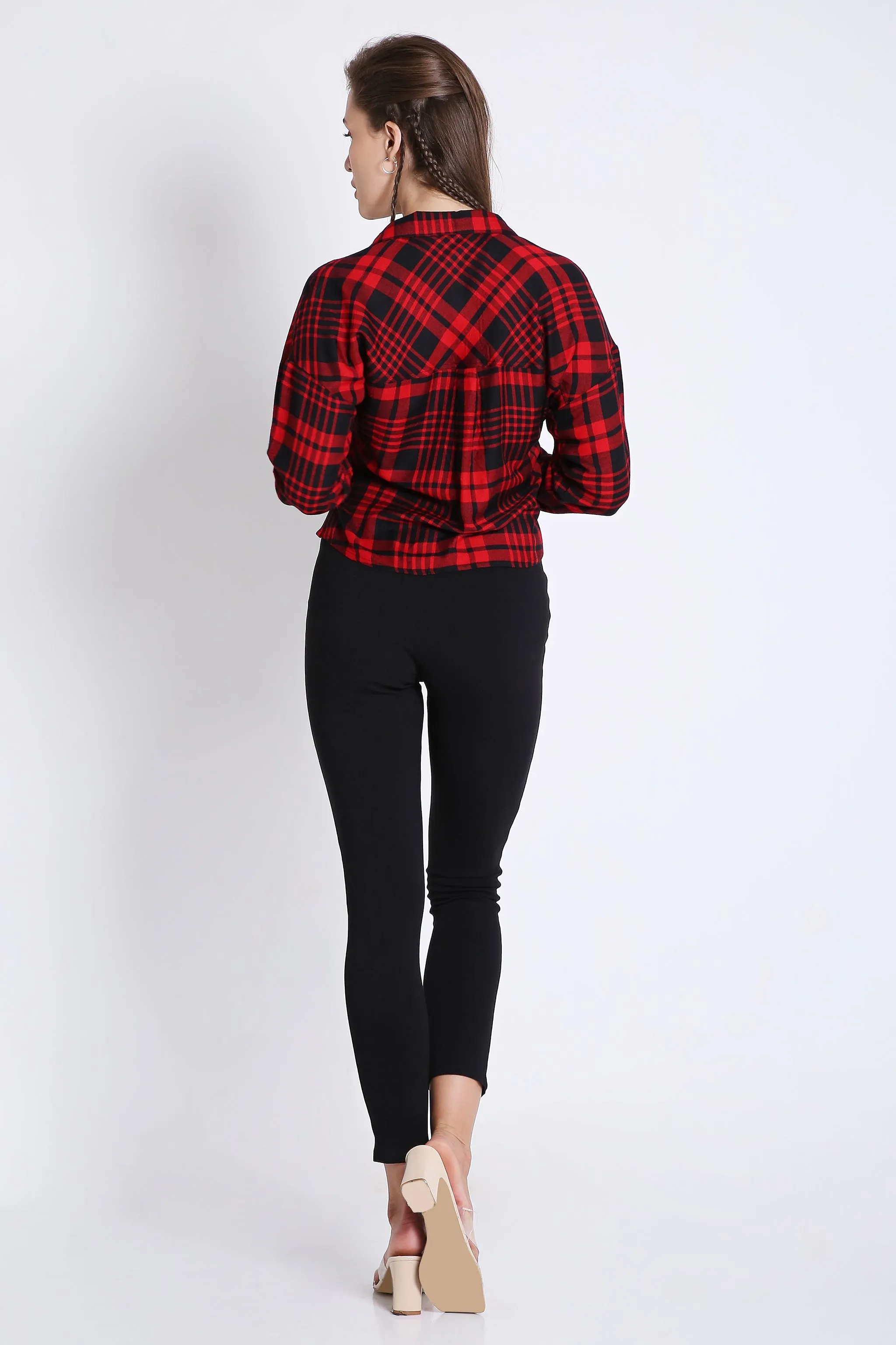 Checks Red Crop Shirt French Theory