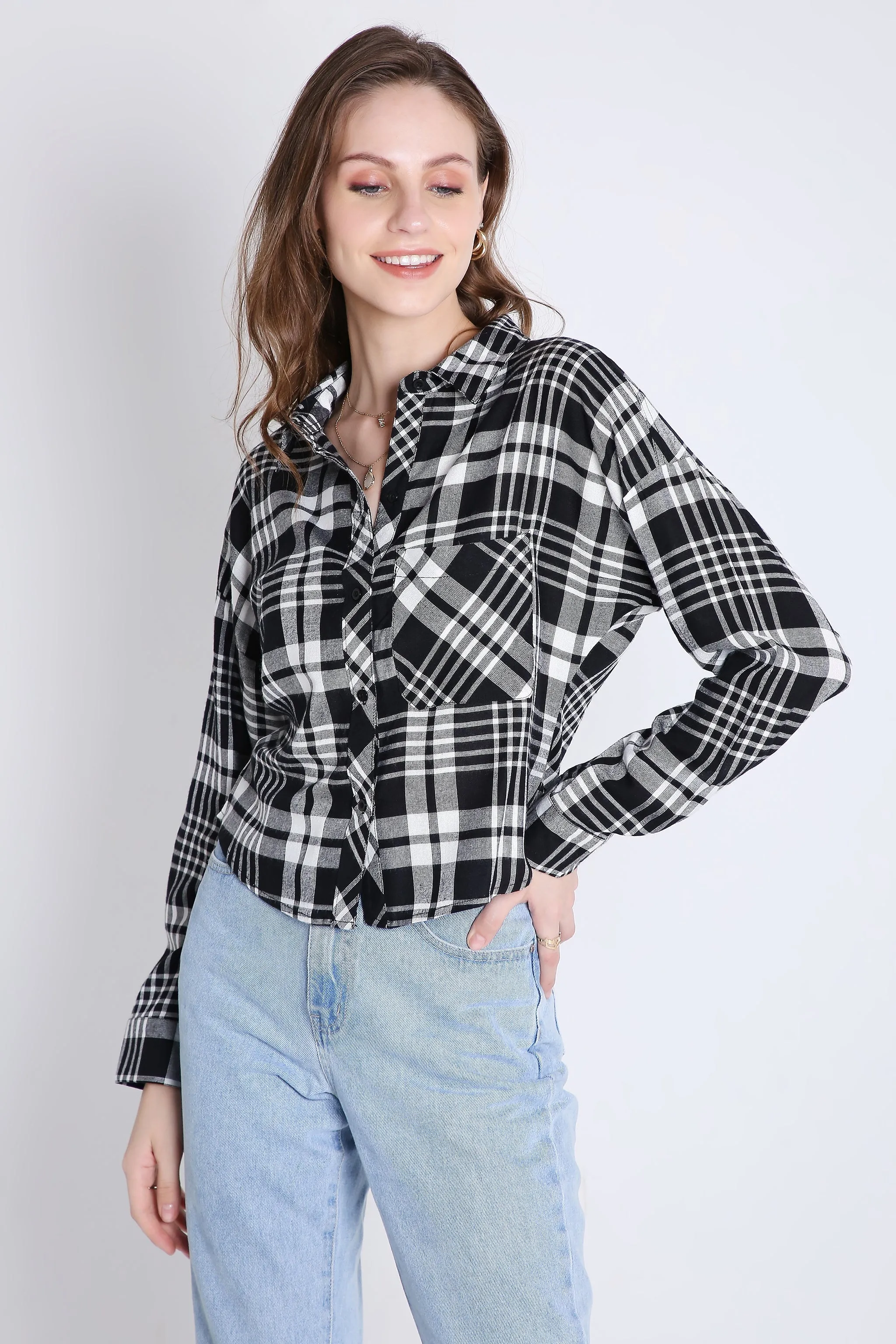 Checks Red Crop Shirt French Theory