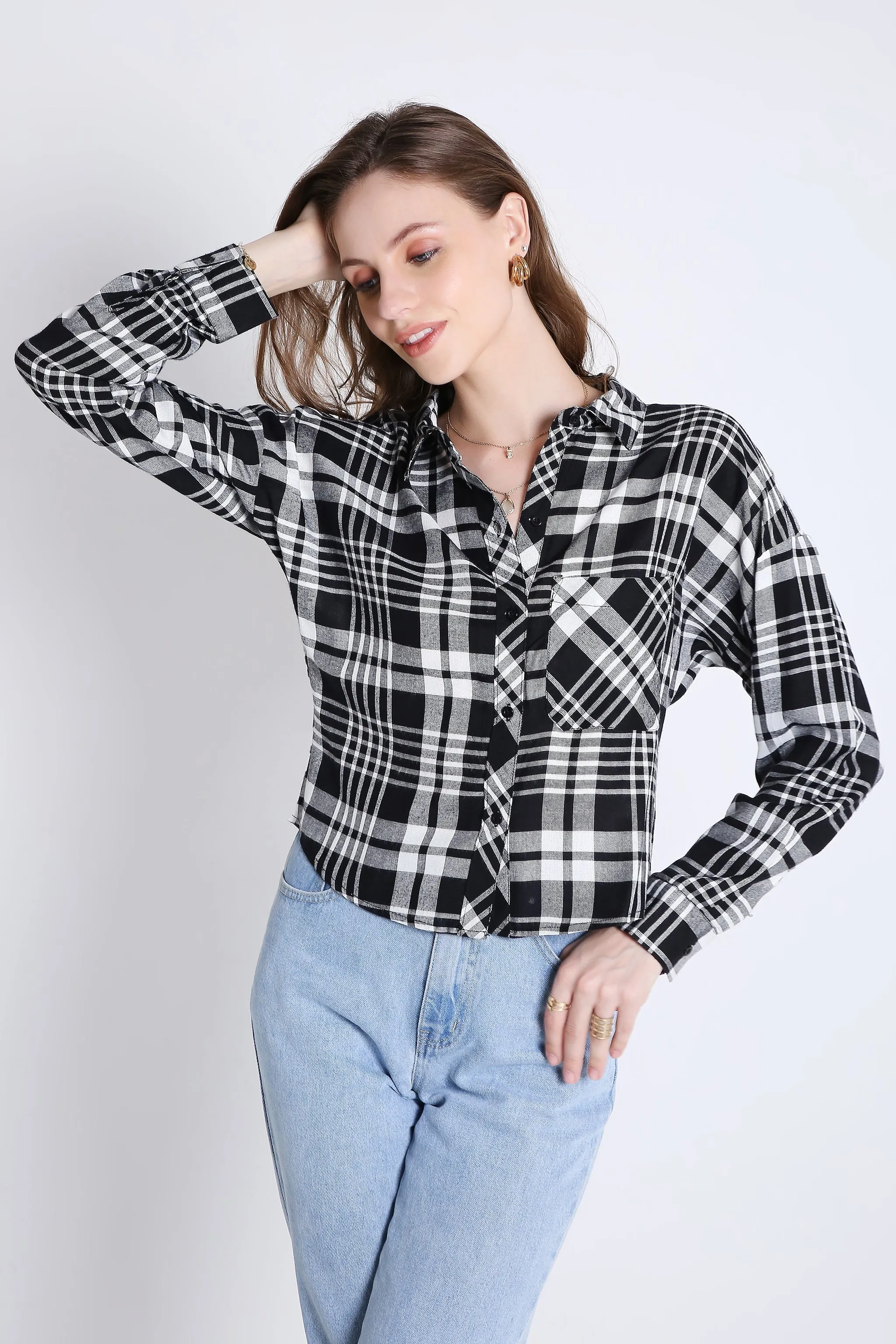 Checks Red Crop Shirt French Theory
