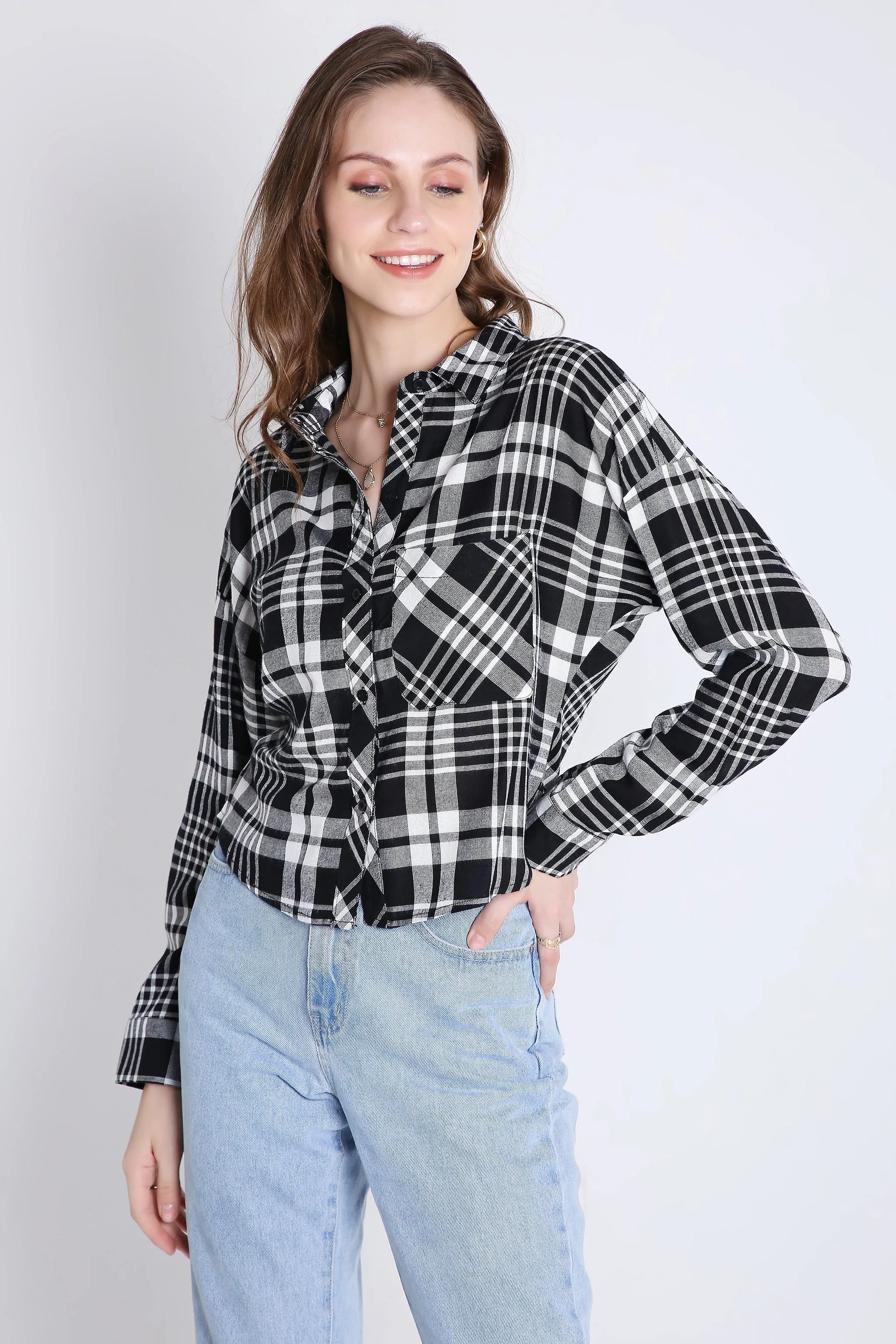 Checks Red Crop Shirt French Theory