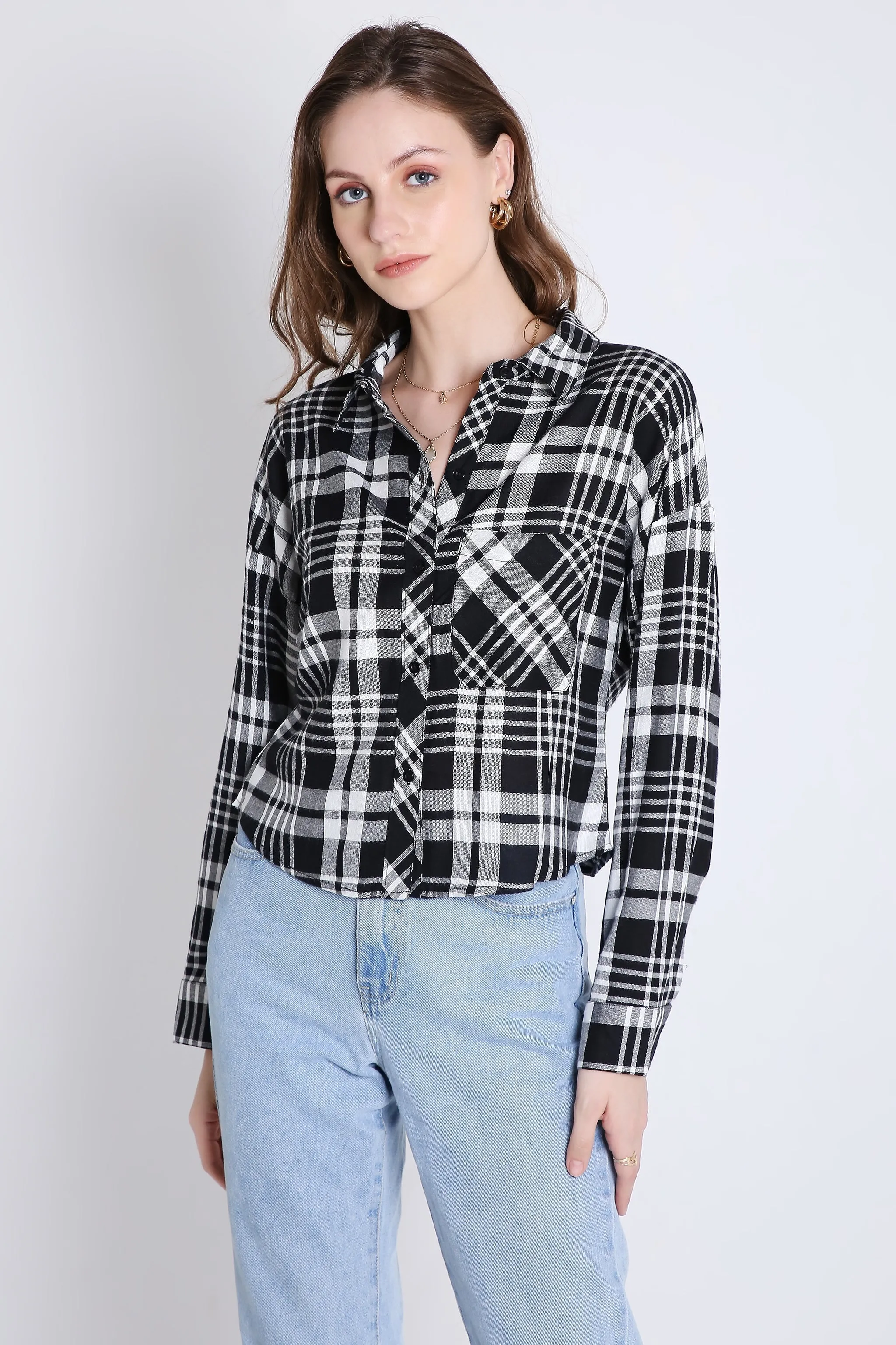Checks Red Crop Shirt French Theory