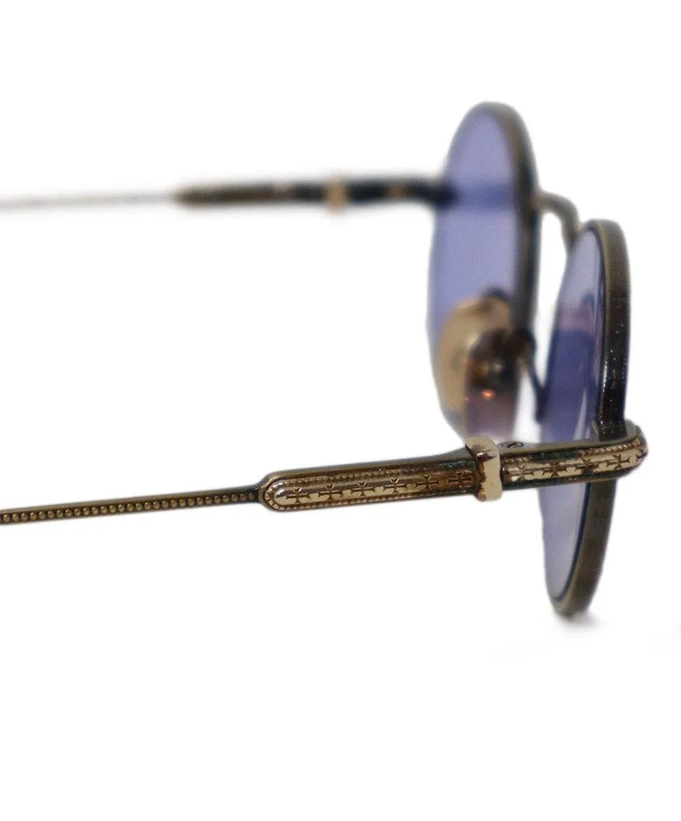 Chrome Hearts Blue Lens Clapper Sunglasses