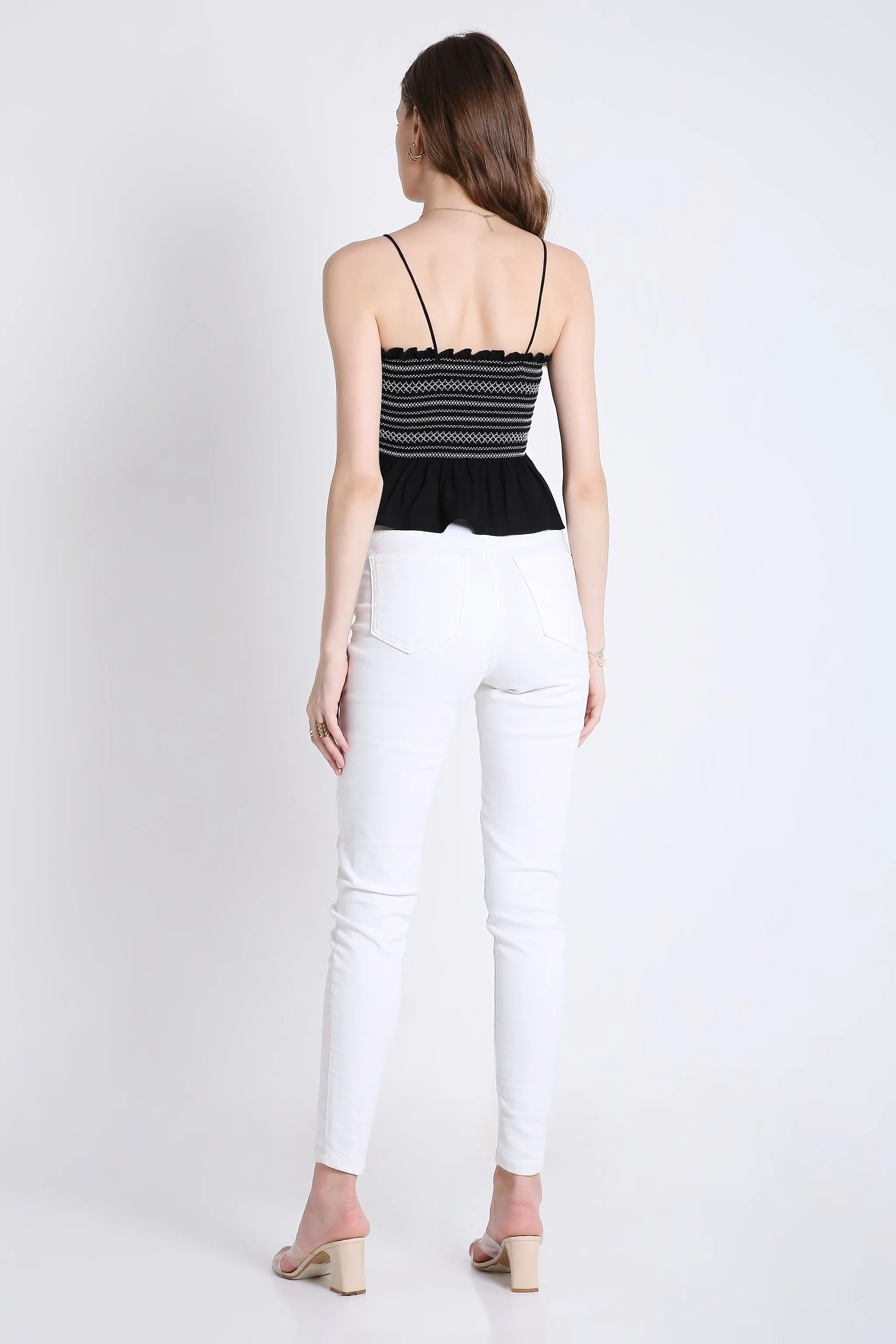 Contrast Sheered Tube Top French Theory
