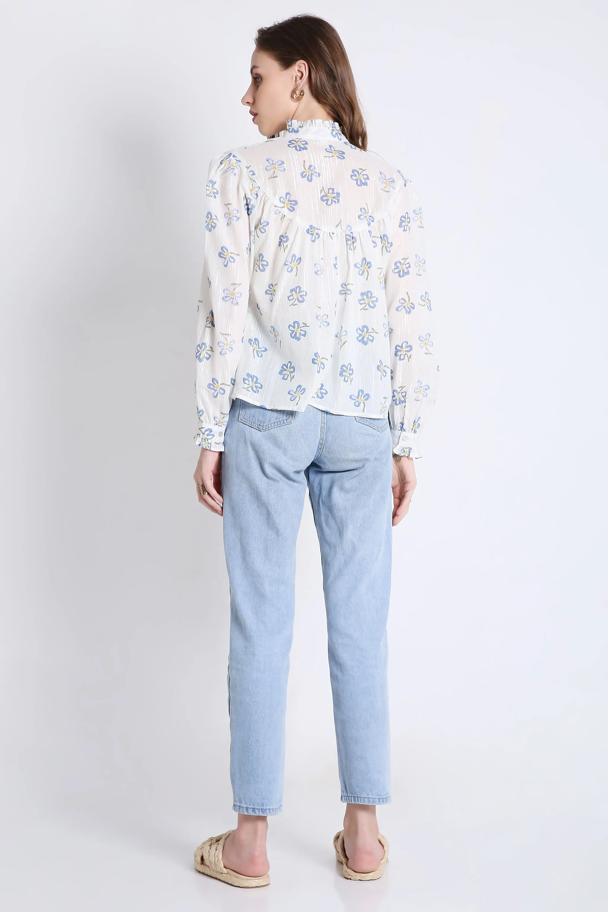 Cotton Printed Shirt with Long Sleeves French Theory