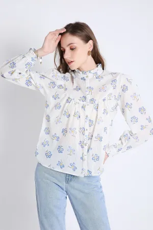 Cotton Printed Shirt with Long Sleeves French Theory