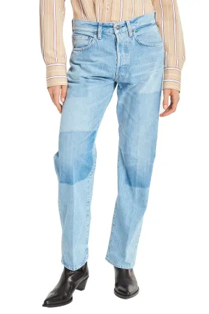 Denim Pant With Washed Patches