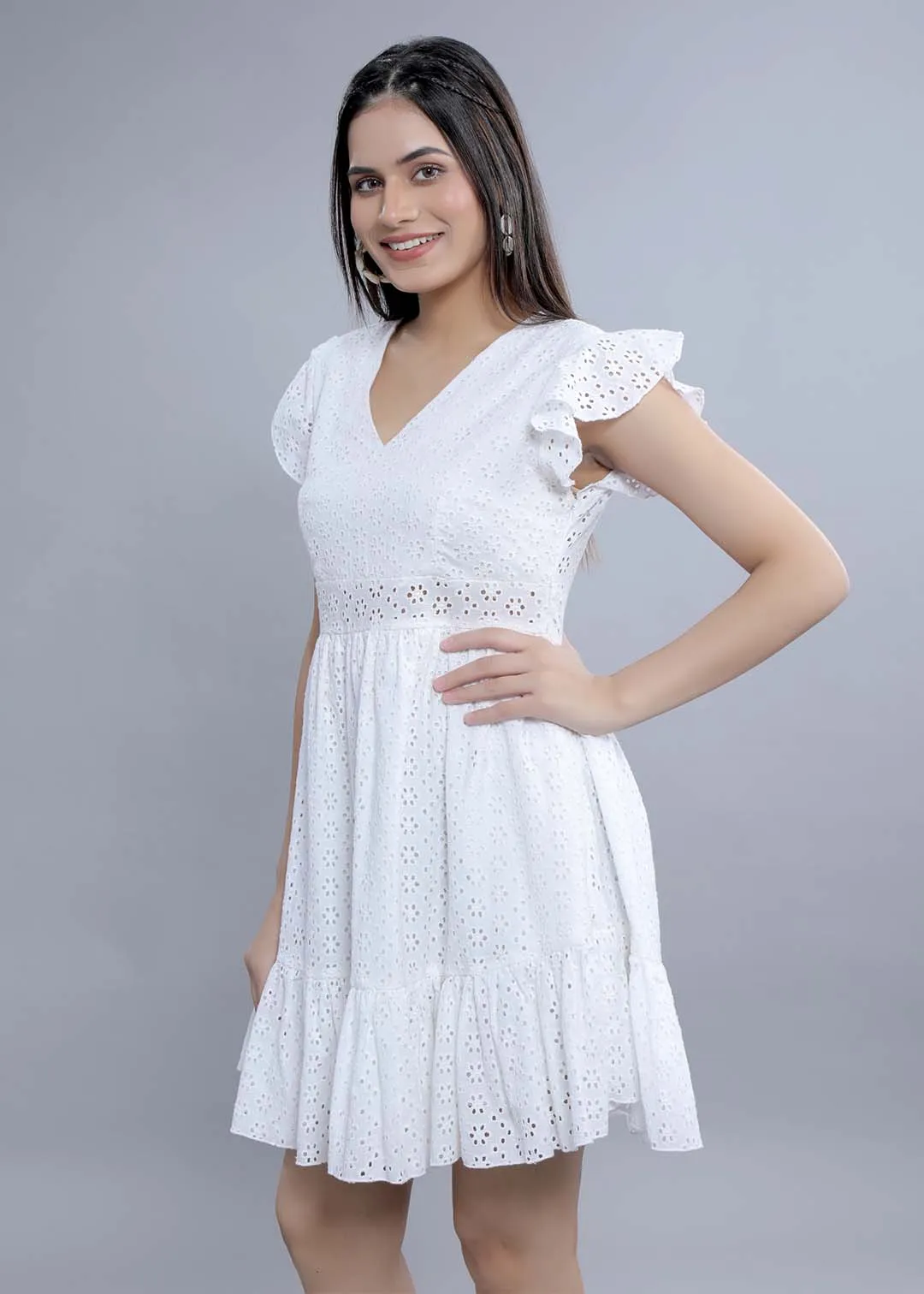 Fit & Flare Schiffli Dress French Theory