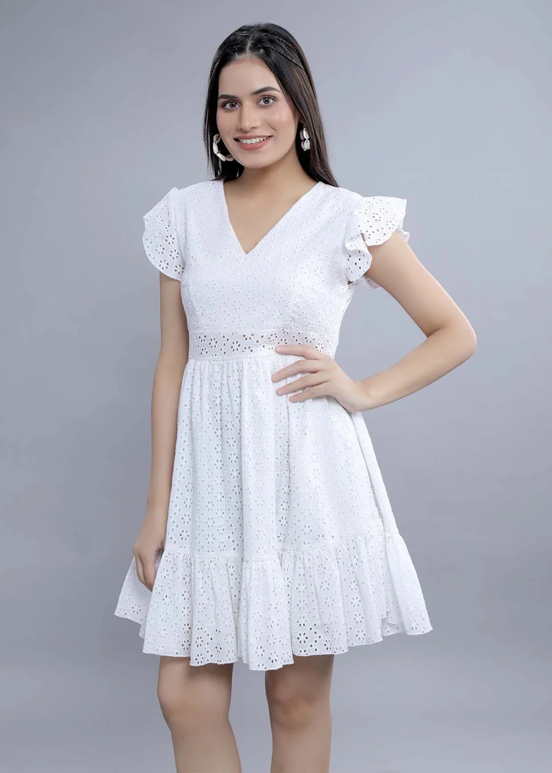 Fit & Flare Schiffli Dress French Theory