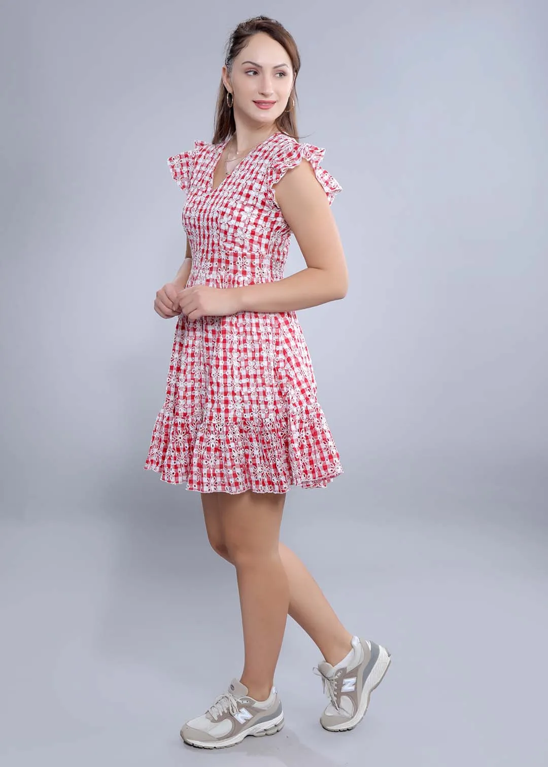 Fit & Flare Schiffli Dress French Theory