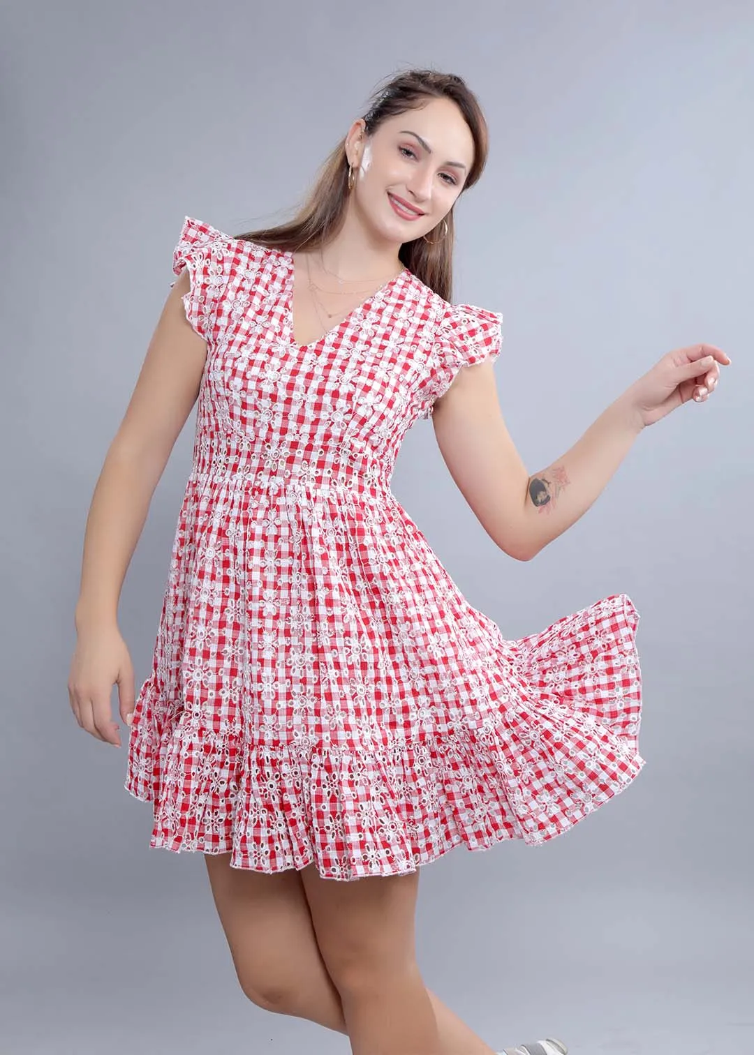 Fit & Flare Schiffli Dress French Theory