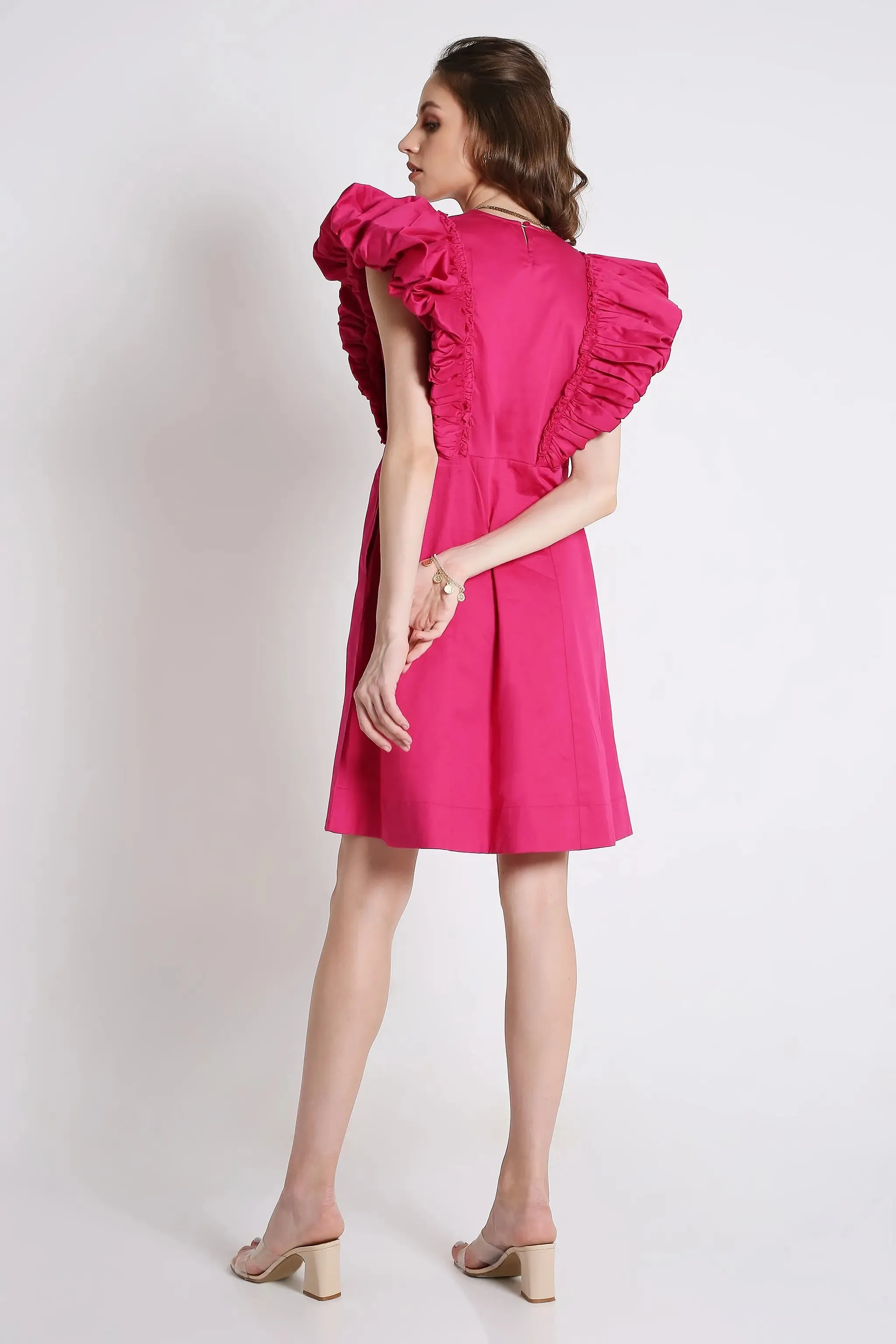 Fuchsia Short Dress French Theory
