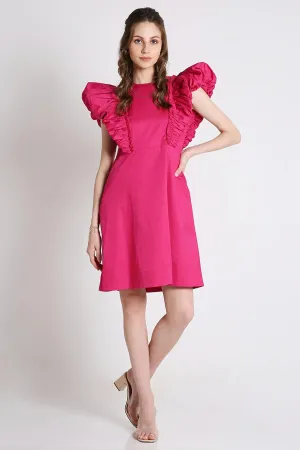 Fuchsia Short Dress French Theory