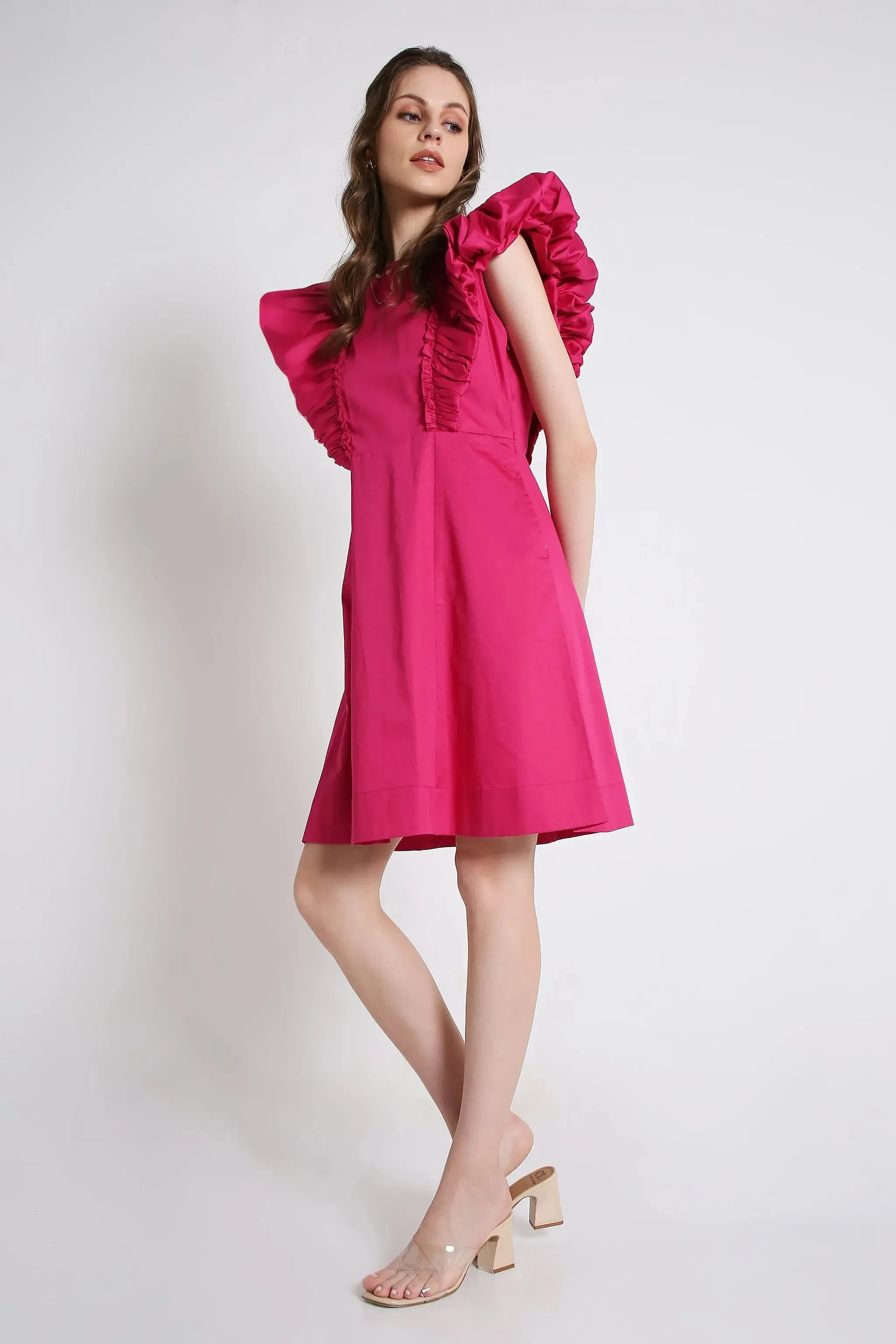 Fuchsia Short Dress French Theory