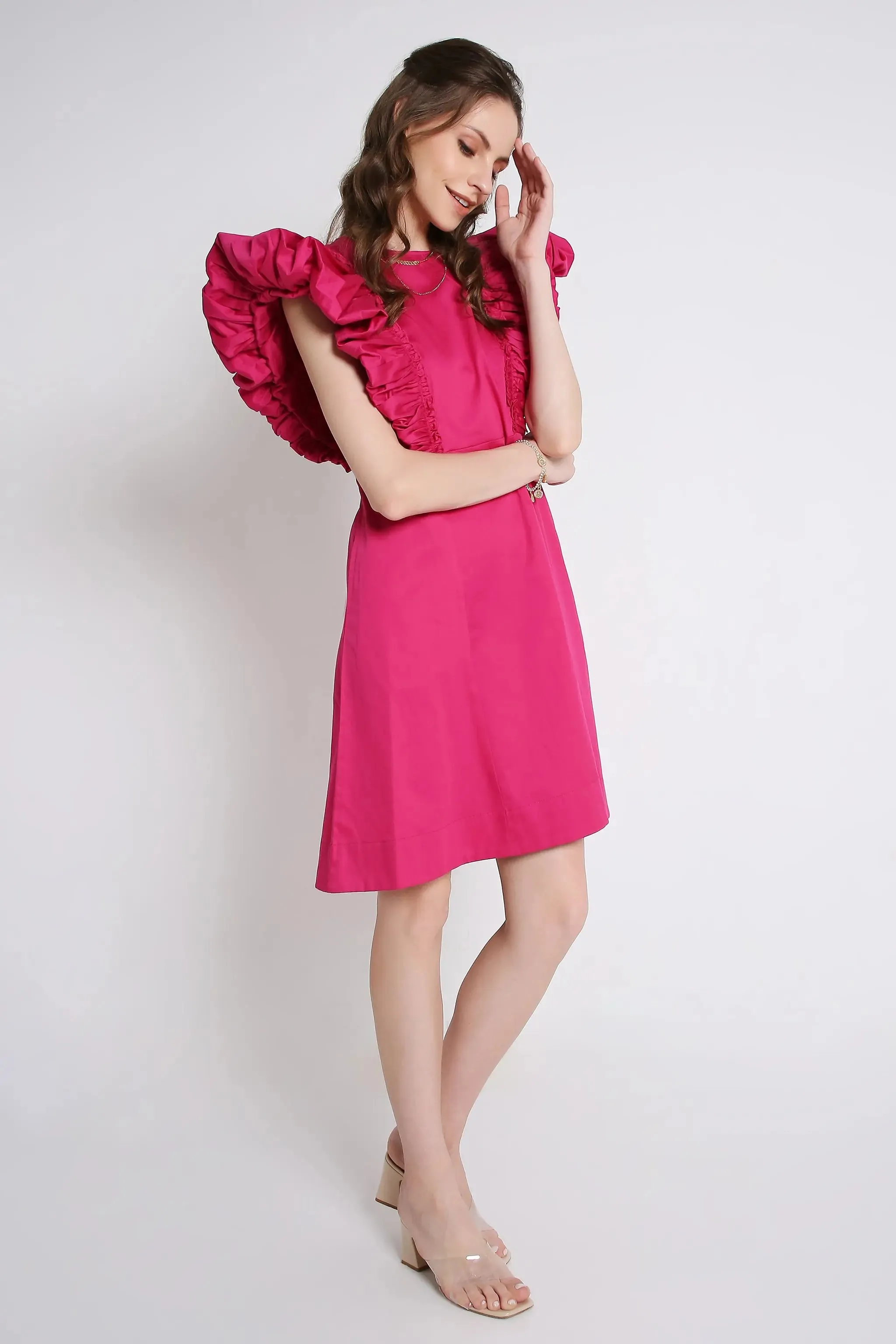 Fuchsia Short Dress French Theory