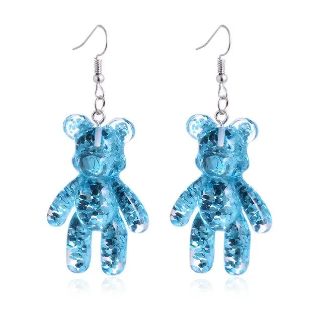 Glitter Bear Earrings