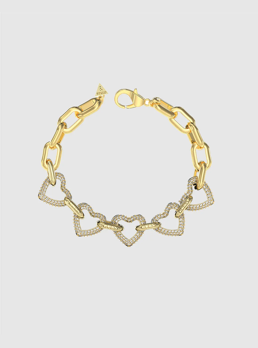 Gold Pave Heart Bracelet Guess